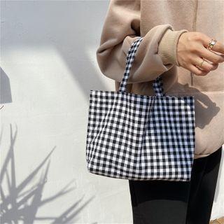 Check Canvas Lunch Bag