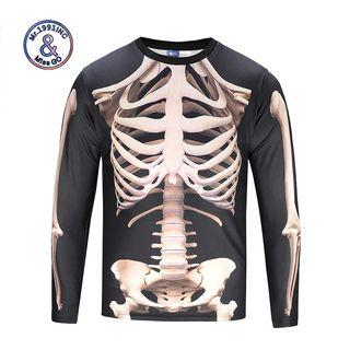Skeleton Print Long-sleeve T-shirt