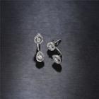 Rhinestone Swing Earring Platinum - One Size