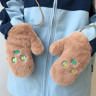 Chenille Monster Mittens