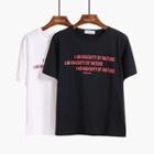 Short-sleeved Lettering T-shirt