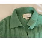 [dearest] Open-placket Rib-knit Top (green) One Size