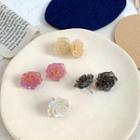 Gold Leaf Resin Rose Earring