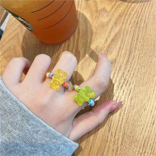 Bear Beaded Ring