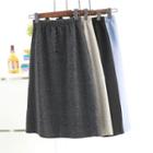 Buttoned-detail Midi Skirt