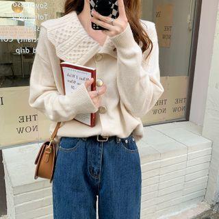 Long Sleeve Collared Knit Cardigan