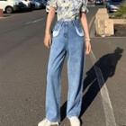 High-waist Jeans / High-waist Denim Shorts