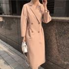 Double-breasted Midi Coat Dress