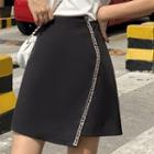 High-waist Irregular Mini Skirt