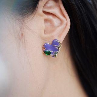 Heart Alloy Stud Earrings / Clip-on Earrings