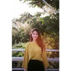 Wide-sleeve Rib-knit Sweater