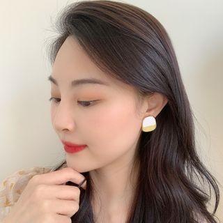 Color Panel Square Alloy Earring