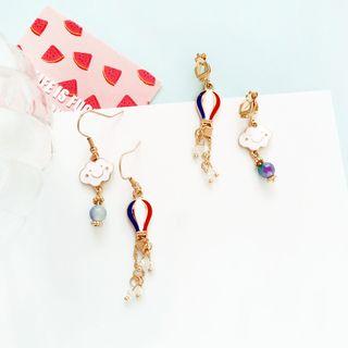 Non-matching Cloud And Hot Balloon Earring