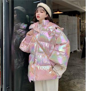Iridescent Hooded Padded Jacket