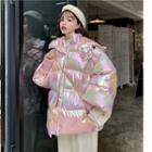 Iridescent Hooded Padded Jacket