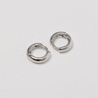 Mini Hoop Earrings Silver - One Size