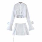 Flare-sleeve Shirt / Mini Skirt / Set
