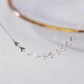925 Sterling Silver Arrow Choker Silver - One Size