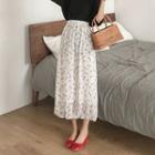 High-waist Floral Midi Skirt