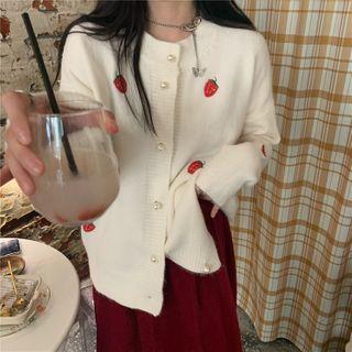 Long-sleeve Embroidered Knit Cardigan