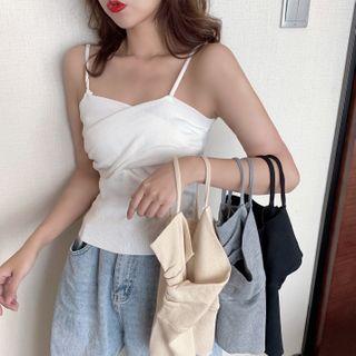 Twist-front Plain Camisole Top