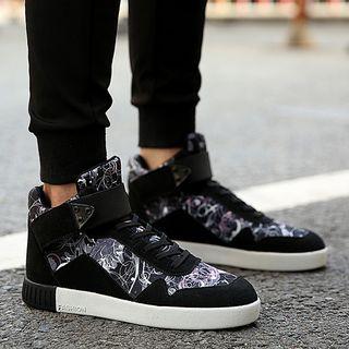 Patterned High-top Sneakers