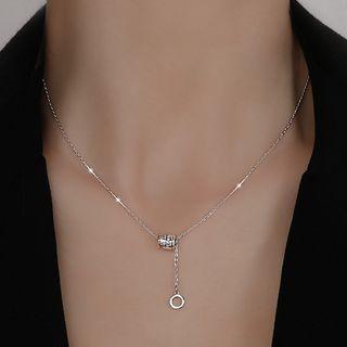 Rhinestone Dangle Charm Necklace