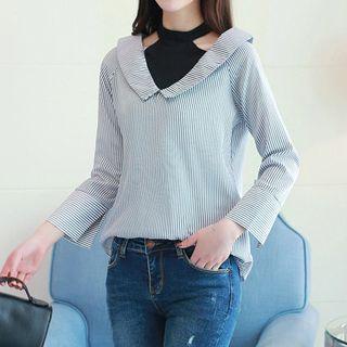 Cutout Panel Long-sleeve Top