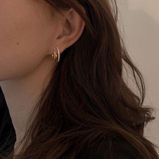 Layered 925 Sterling Silver Earring