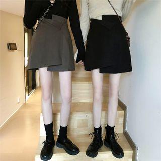Plain Asymmetrical Skirt