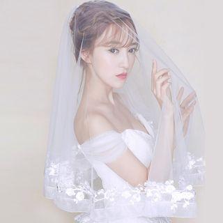 Floral Embroidered Wedding Veil