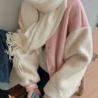 Fringed Scarf Milky White - One Size