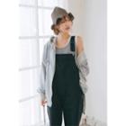 Drop-shoulder Kangaroo-pocket Zip Hoodie