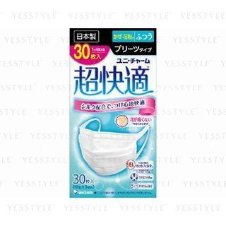 Unicharm - Super Comfortable Mask (pleats) (normal) 30 Pcs