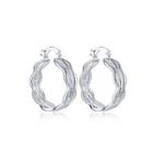Fashion Personality Round Earrings Silver - One Size