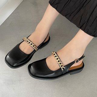 Chain Slingback Sandals