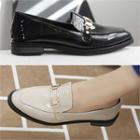 Buckled Faux-patent Loafers