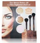 Cougar Beauty Products - Mineral Contour Kit Set: Highlight 4g + Glow 4g + Contour 4g + Highlight Brush 1 Pc + Glow Fan Brush 1 Pc + Angled Contour Brush 1 Pc 6 Pcs