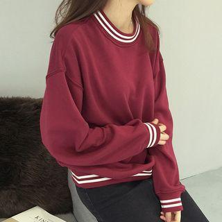 Striped-trim Sweater