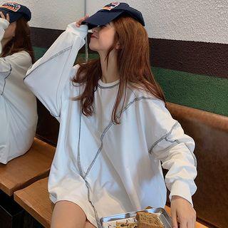 Contrast-stitch Sweatshirt