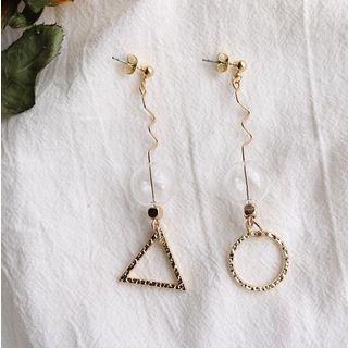Geometric Drop Non-matching Earring