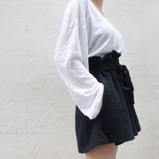 Plain Long Bell Sleeve T-shirt