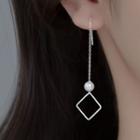 Circle Sterling Silver Threader Earring