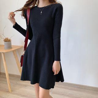A-line Mini Rib Knit Dress