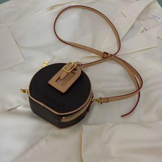 Circle Faux Leather Crossbody Bag As Shown In Figure - One Size
