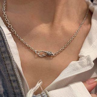 Hook Sterling Silver Choker Xl1661 - Silver - One Size
