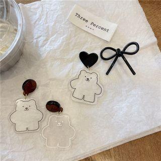 Bow / Bear Acrylic Dangle Earring