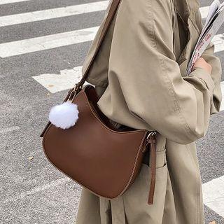 Faux Leather Hobo Bag / Bag Charm / Set