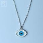 925 Sterling Silver Eye Pendant Necklace Silver - One Size