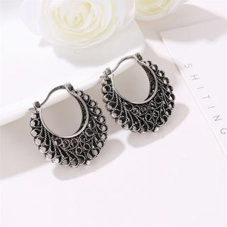 Embossed Hoop Earring